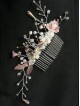Lovely Pink Floral Bridal Hair Comb - Sakura Blossom Lovely Pink Floral Bridal Hair Comb - Sakura Blossom