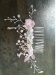 Lovely Pink Floral Bridal Hair Comb - Sakura Blossom Lovely Pink Floral Bridal Hair Comb - Sakura Blossom