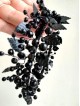 Elegant Black Tiara with Crystals and Leaves - Goddess of Night Elegant Black Tiara with Crystals and Leaves - Goddess of Night