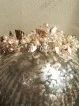 Stylish Rose Gold and Peach Tiara with Crystals and Leaves - Rose Gold Deluxe Stylish Rose Gold and Peach Tiara with Crystals and Leaves - Rose Gold Deluxe