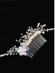 Luxury Wedding Hair Comb with Swarovski Crystals - Flowers of Mist