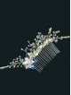 Luxury Wedding Hair Comb with Swarovski Crystals - Flowers of Mist