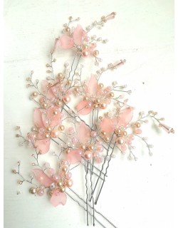 Hair pins with crystals and pearls Hair pins with crystals and pearls